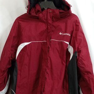 Columbia Women's Hooded Winter Jacket Coat Insulated Waterproof Size 2X Maroon